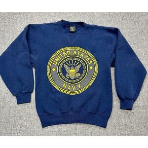Vintage Soffe United States Navy Sweatshirt Mens Sz Small Blue Pullover USA 90s